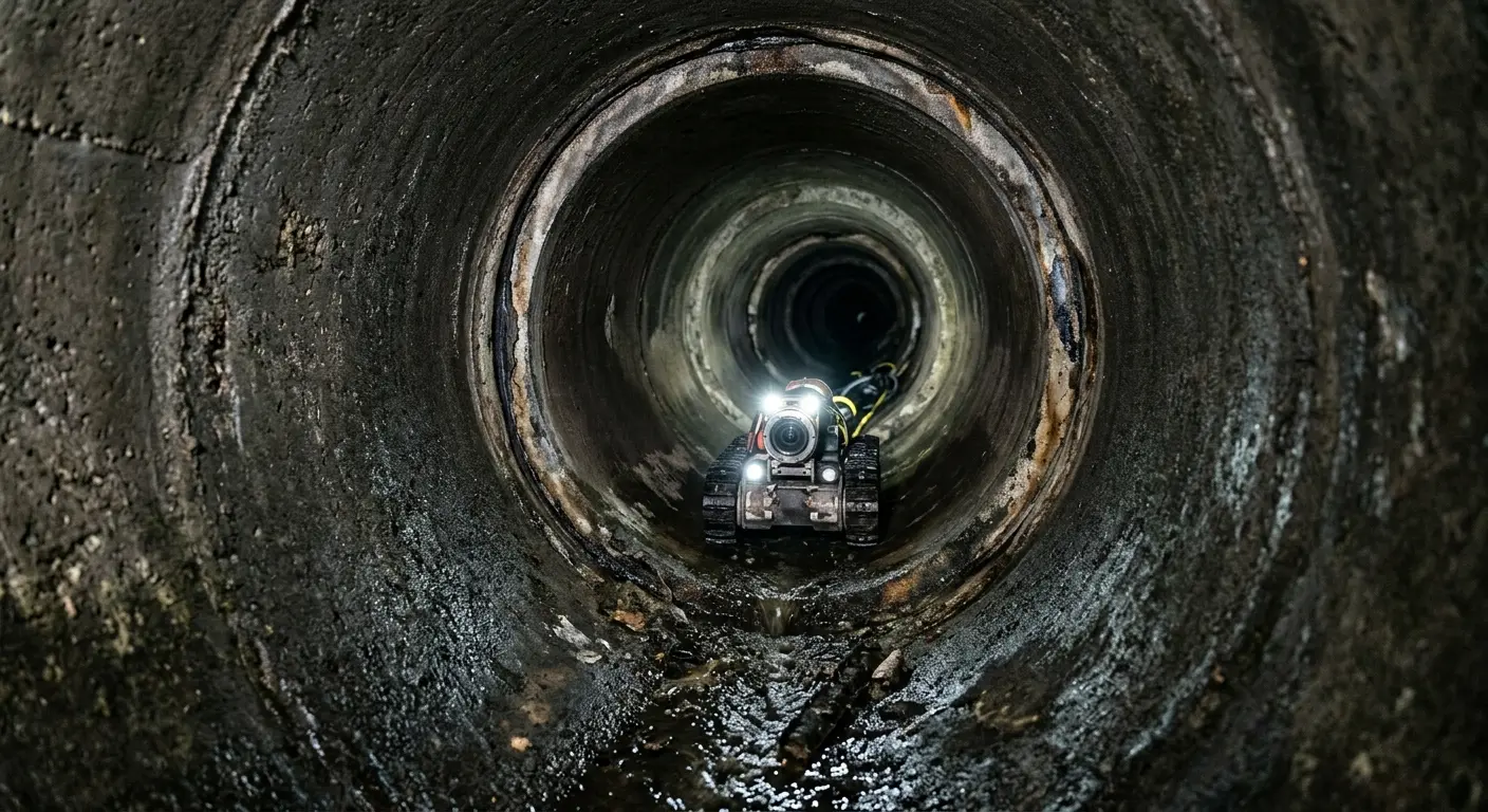 Robotic sewer camera inspecting pipe interior for Drain Snake Service in Oak Park